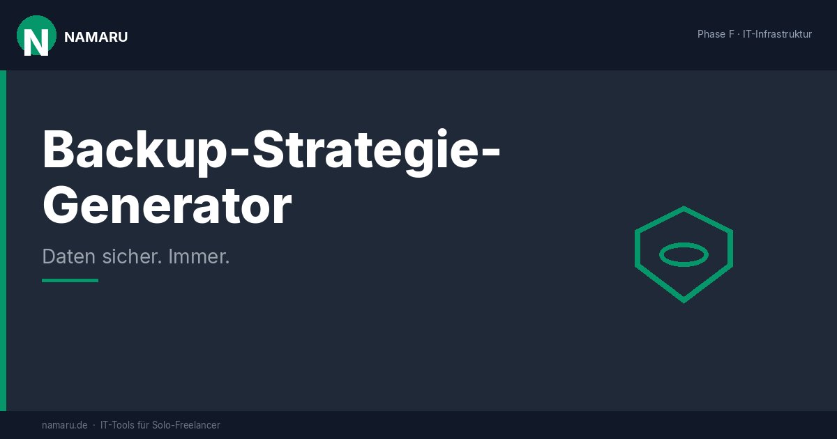 Cover: Backup-Strategie-Generator