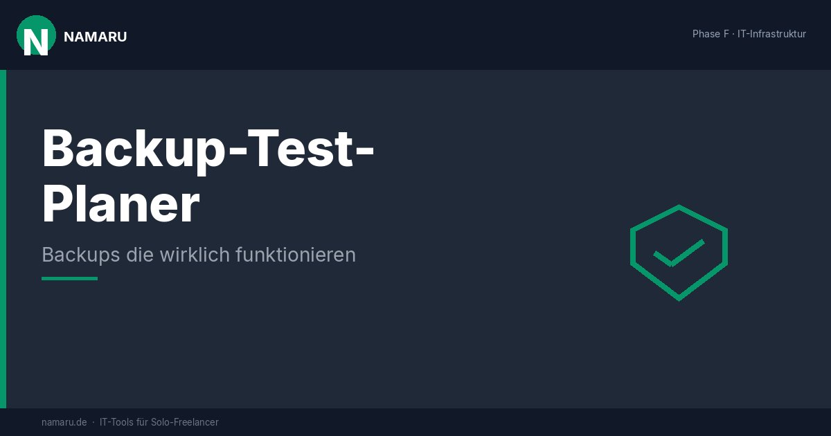 Cover: Backup-Test-Planer