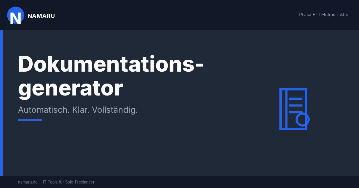 Cover: Dokumentationsgenerator