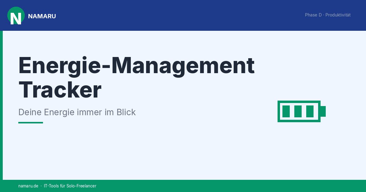 Cover: Energie-Management-Tracker für neurodivergente Menschen