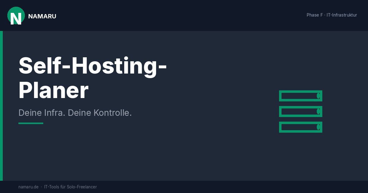 Cover: Self-Hosting-Planer für KMU