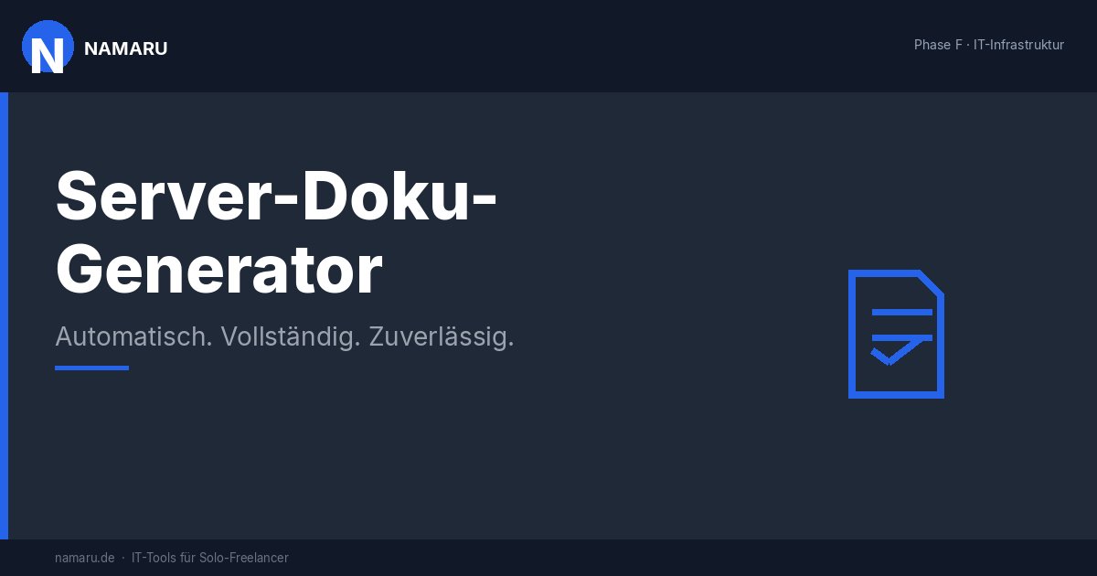 Cover: Server-Dokumentationsgenerator