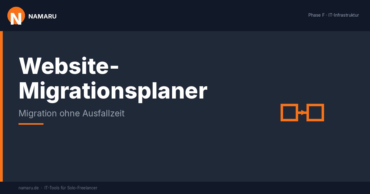 Cover: Website-Migrationsplaner